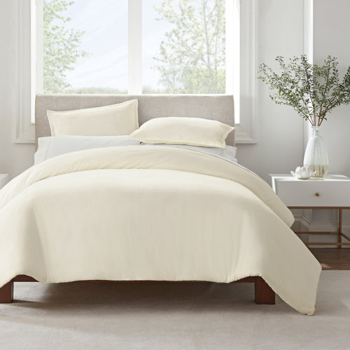 Serta Simply Clean Antimicrobial 3 Piece Duvet Cover Set & Reviews